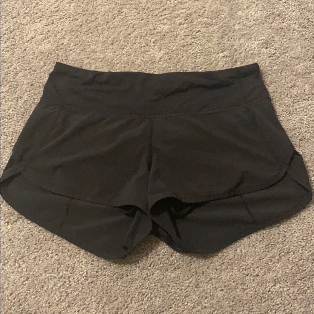 Lululemon Black “Speed Up” Shorts